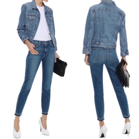 L'AGENCE Denim - L’agence Laguna medium wash soft stretchy Slim High Rise Released Hem jean sz 30
